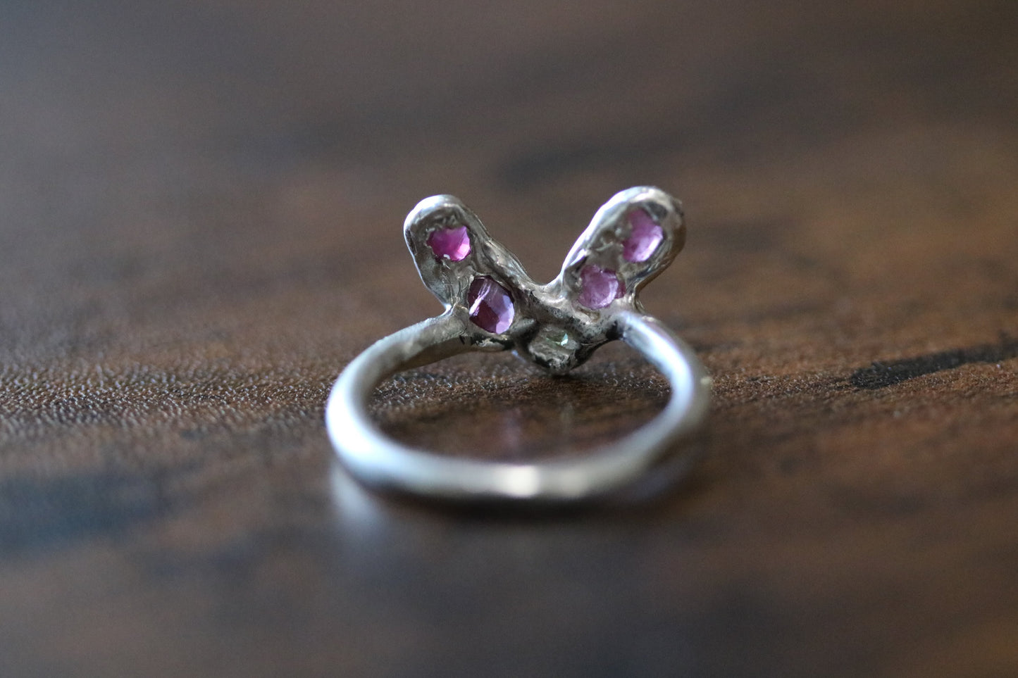 ruby silver ring