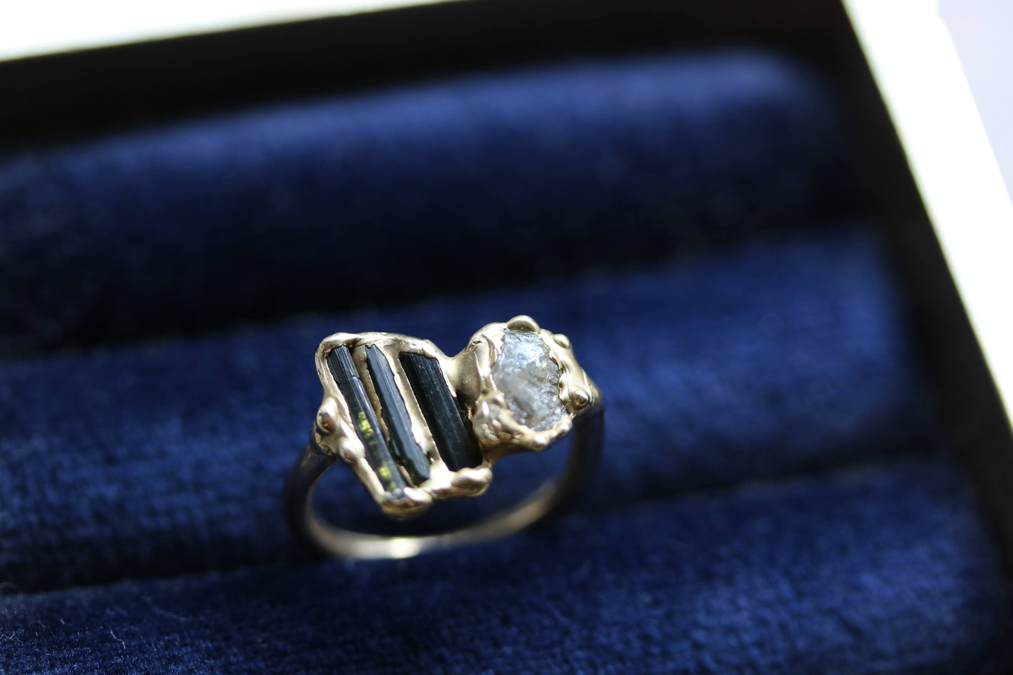 ONE OF A KIND SAPPHIRE TOURMALINE RING