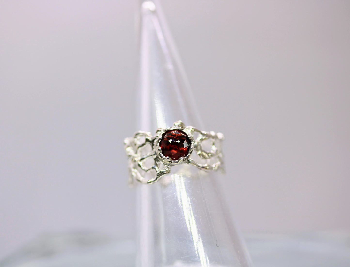 almandine statement ring