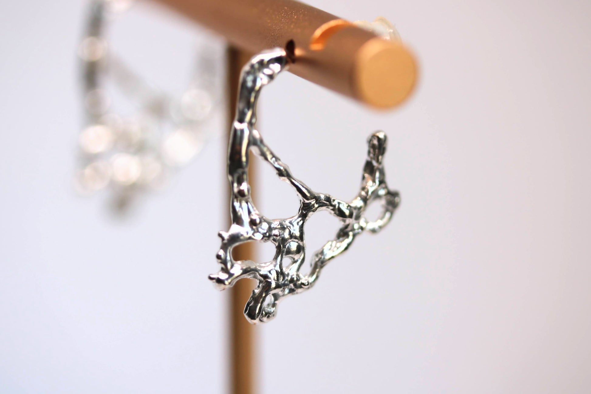 ユニークシルバーピアス