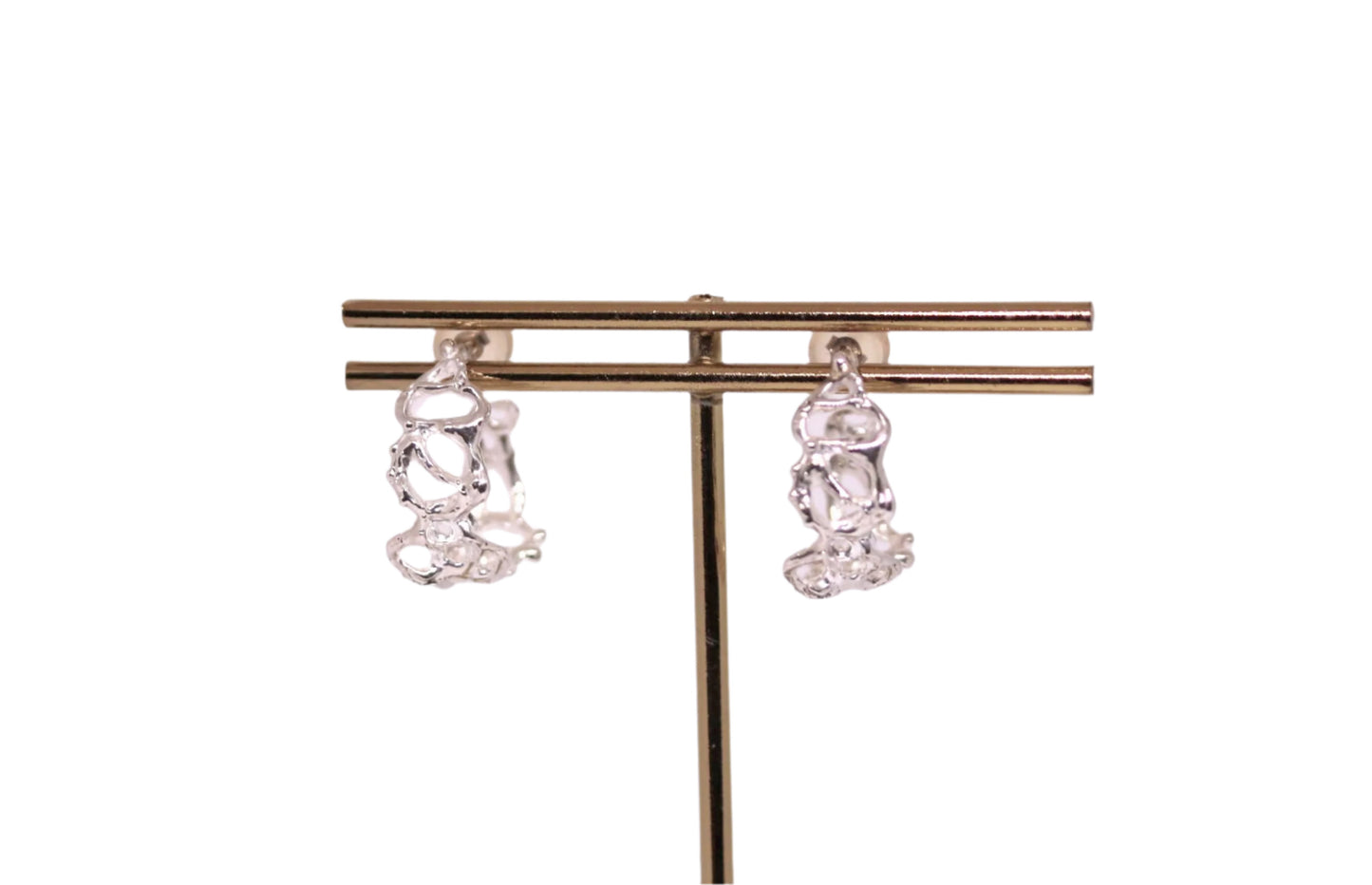 unique silver hoop earrings