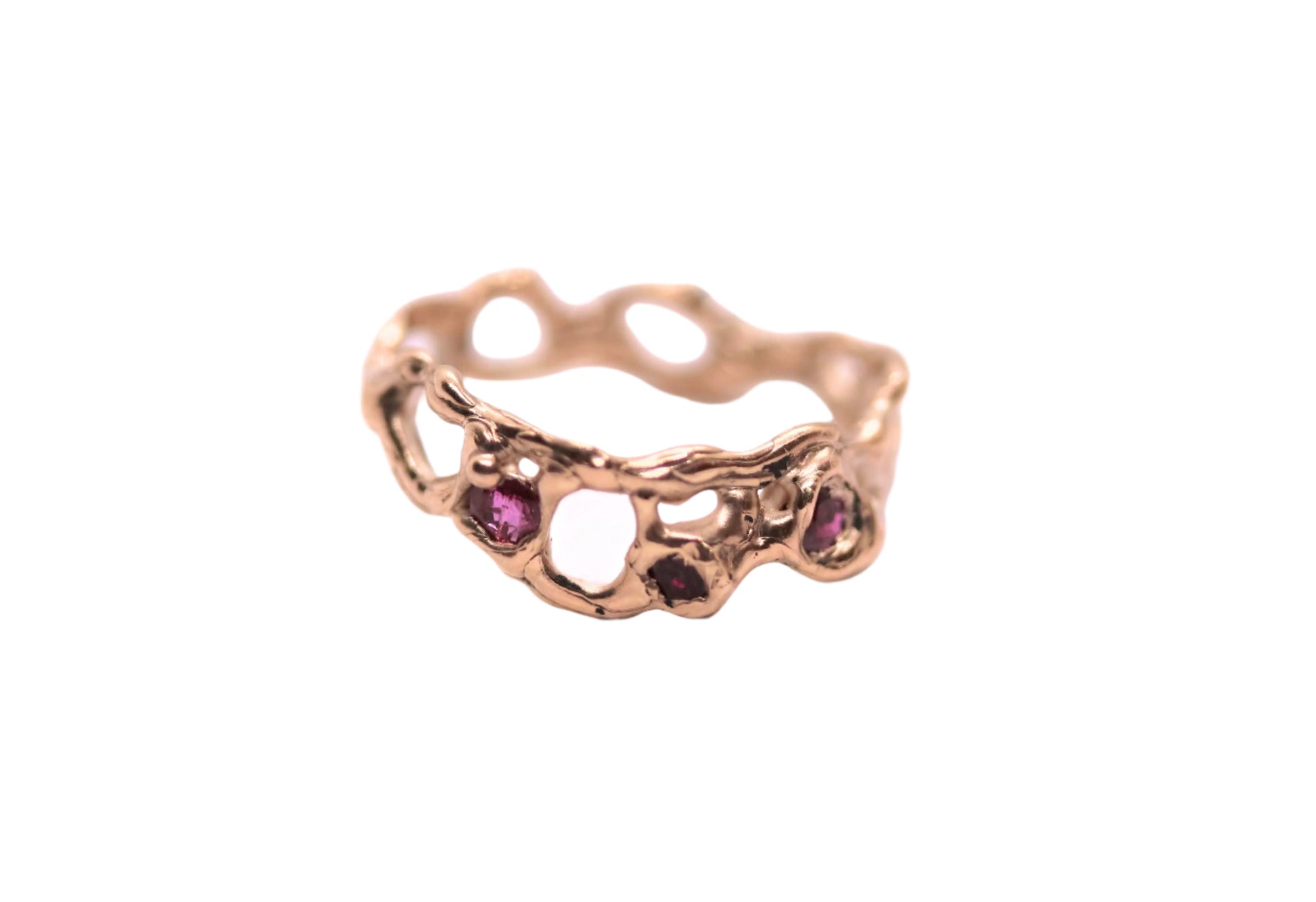 gold ruby statement ring