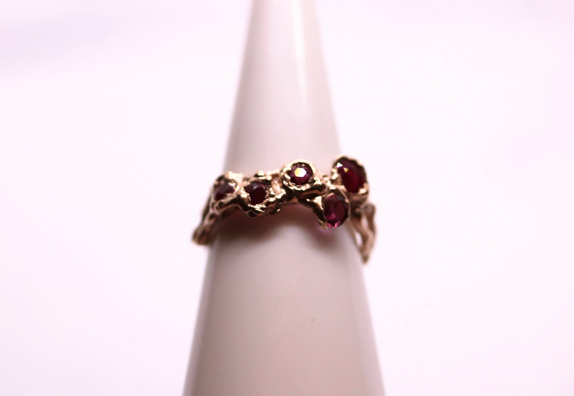multi ruby gold ring