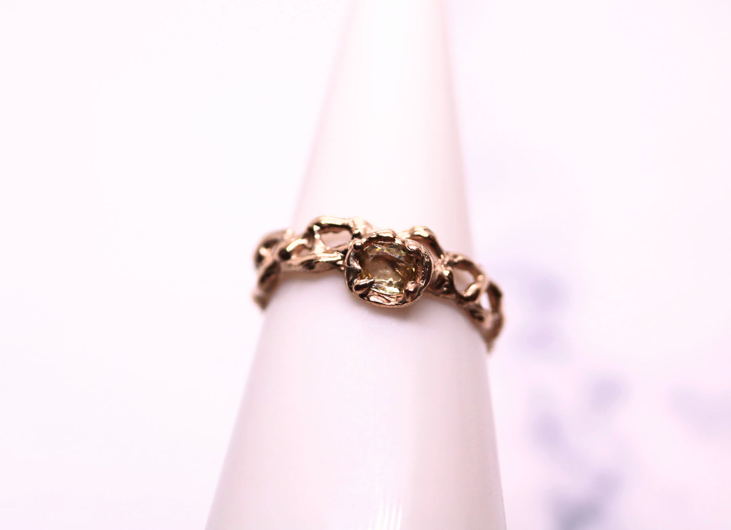 yellow sapphire gold ring one of a kind