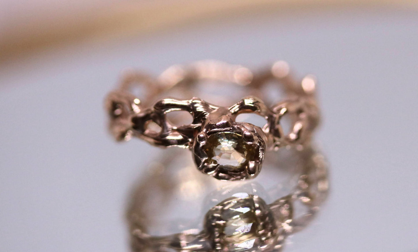 yellow sapphire solitaire gold ring