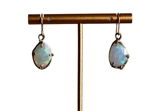 sliced opal earrings