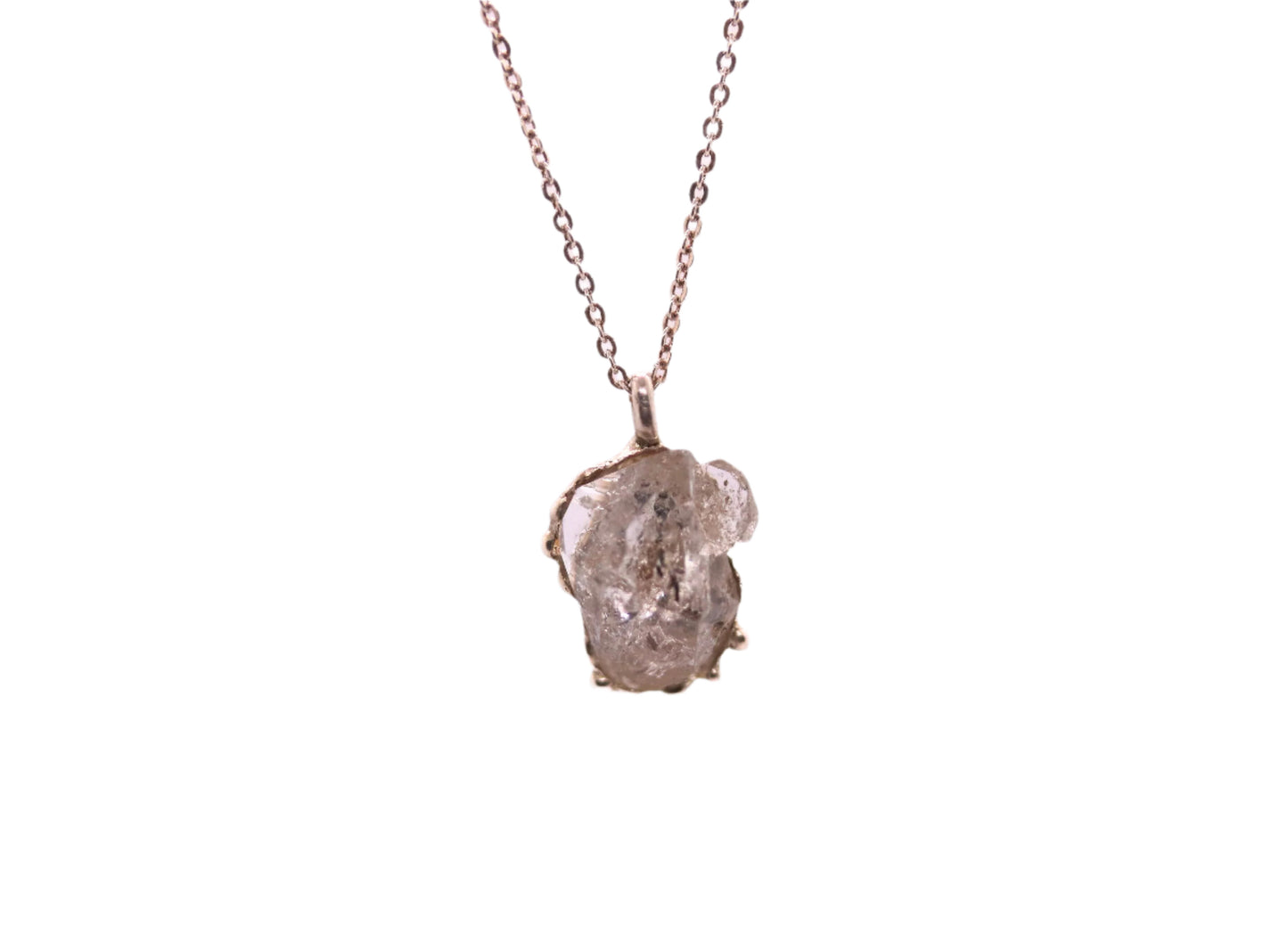 Herkimer Diamond Mother and Child Necklace