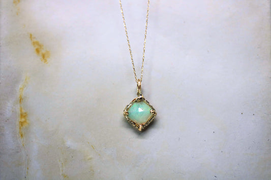 opal gold necklace