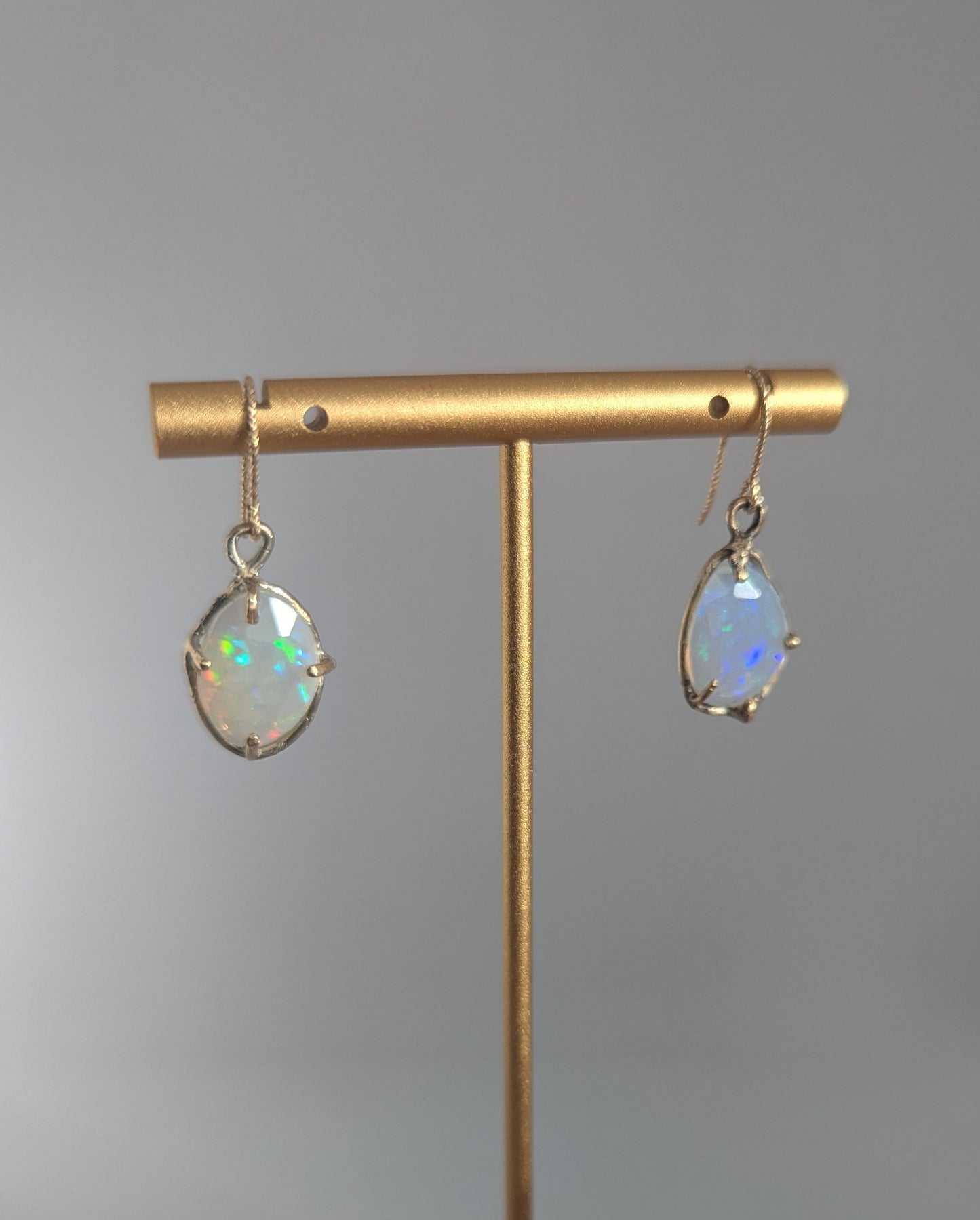 rainbow opal earrings