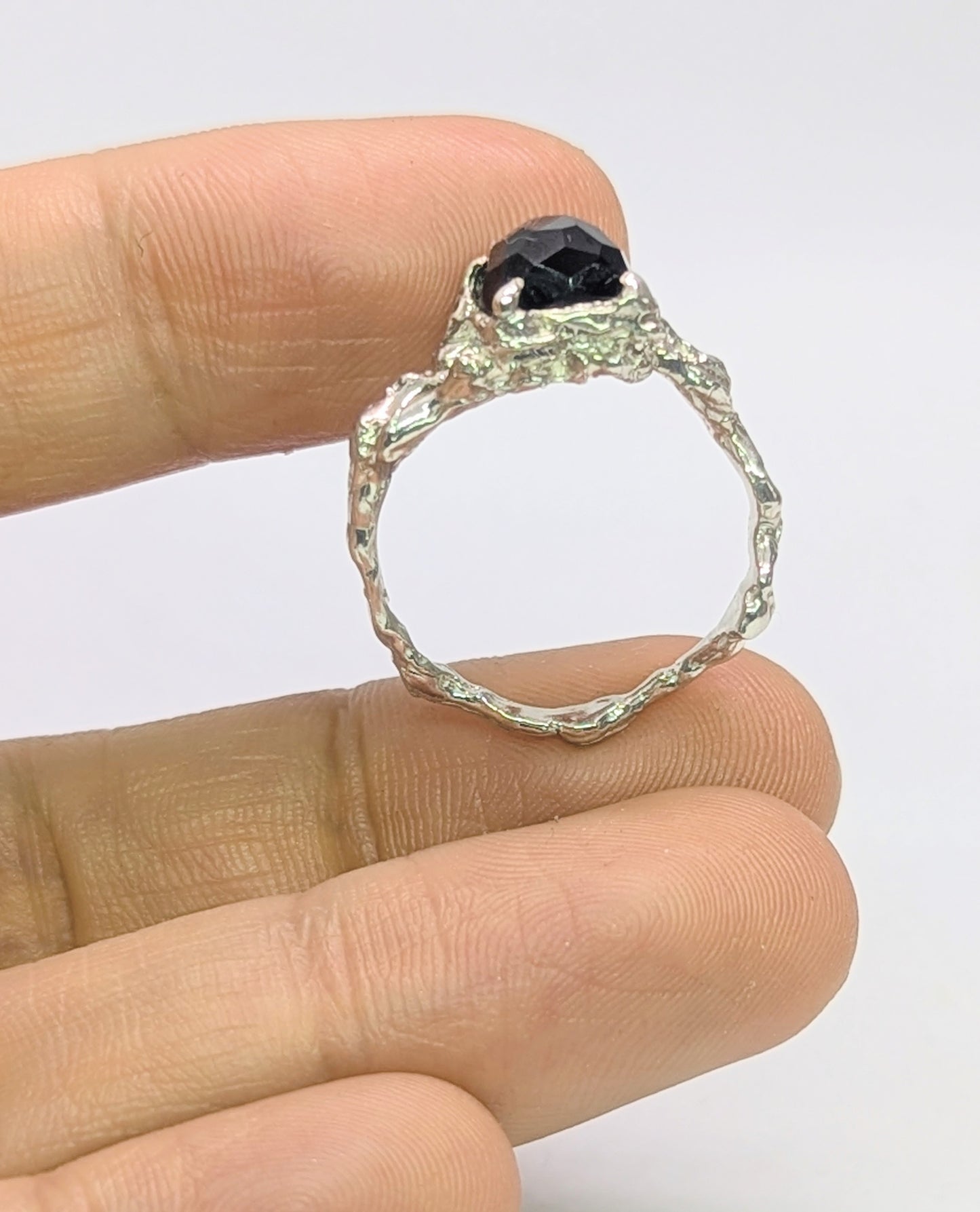 Blue Square Tourmaline Jukai Ring