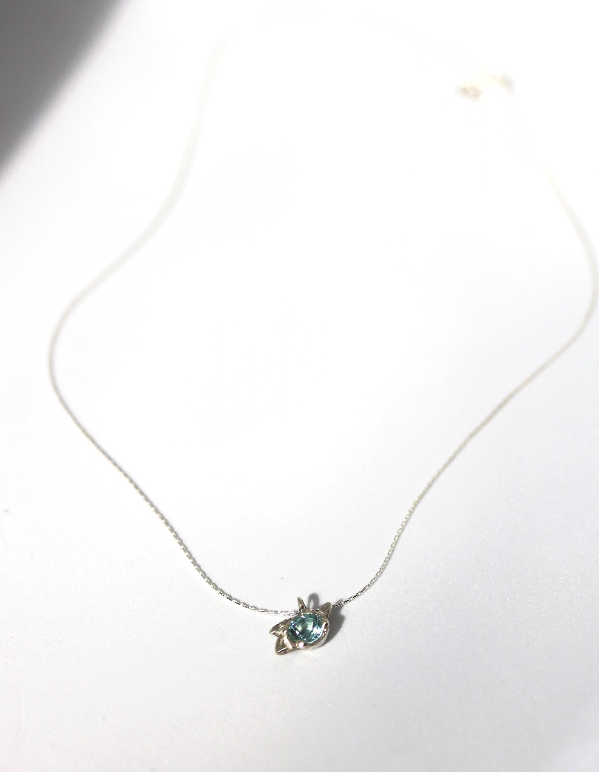 lovely small blue topaz pendant necklace