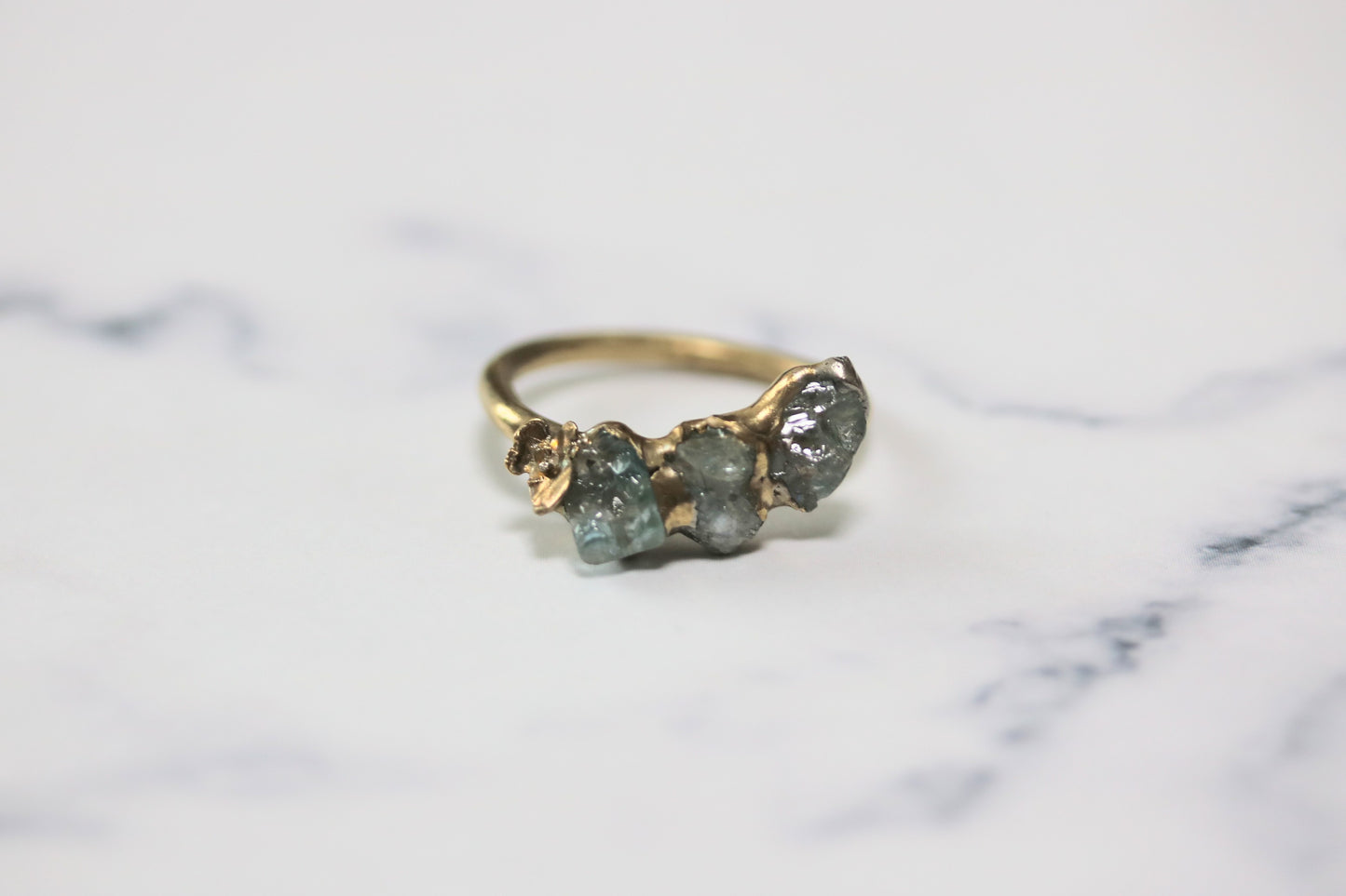 aquamarine gold ring