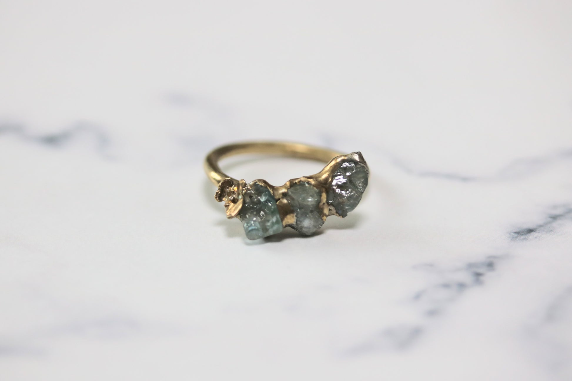 aquamarine gold ring