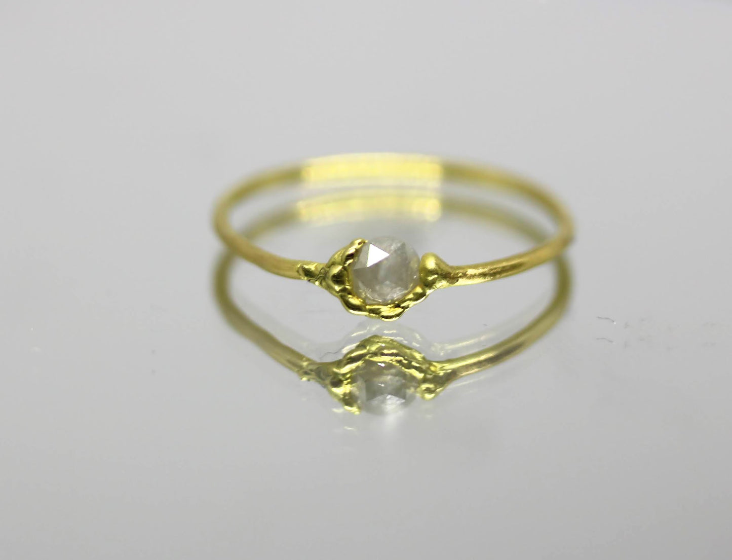 natural gray diamond ring