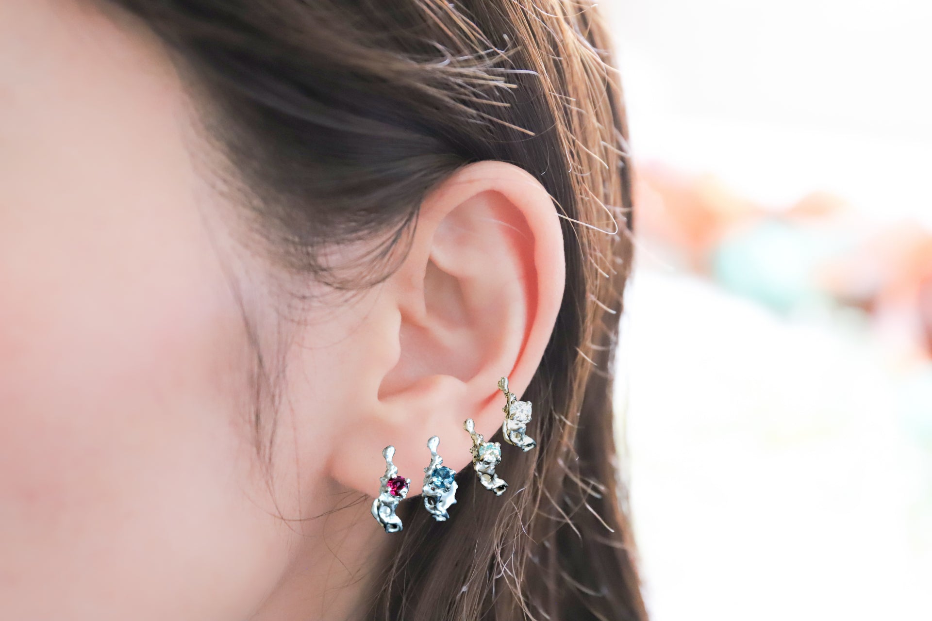 layered style earrings