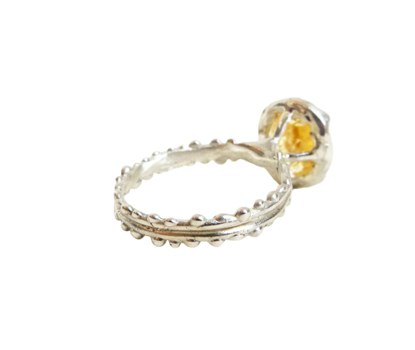 citrine silver ring