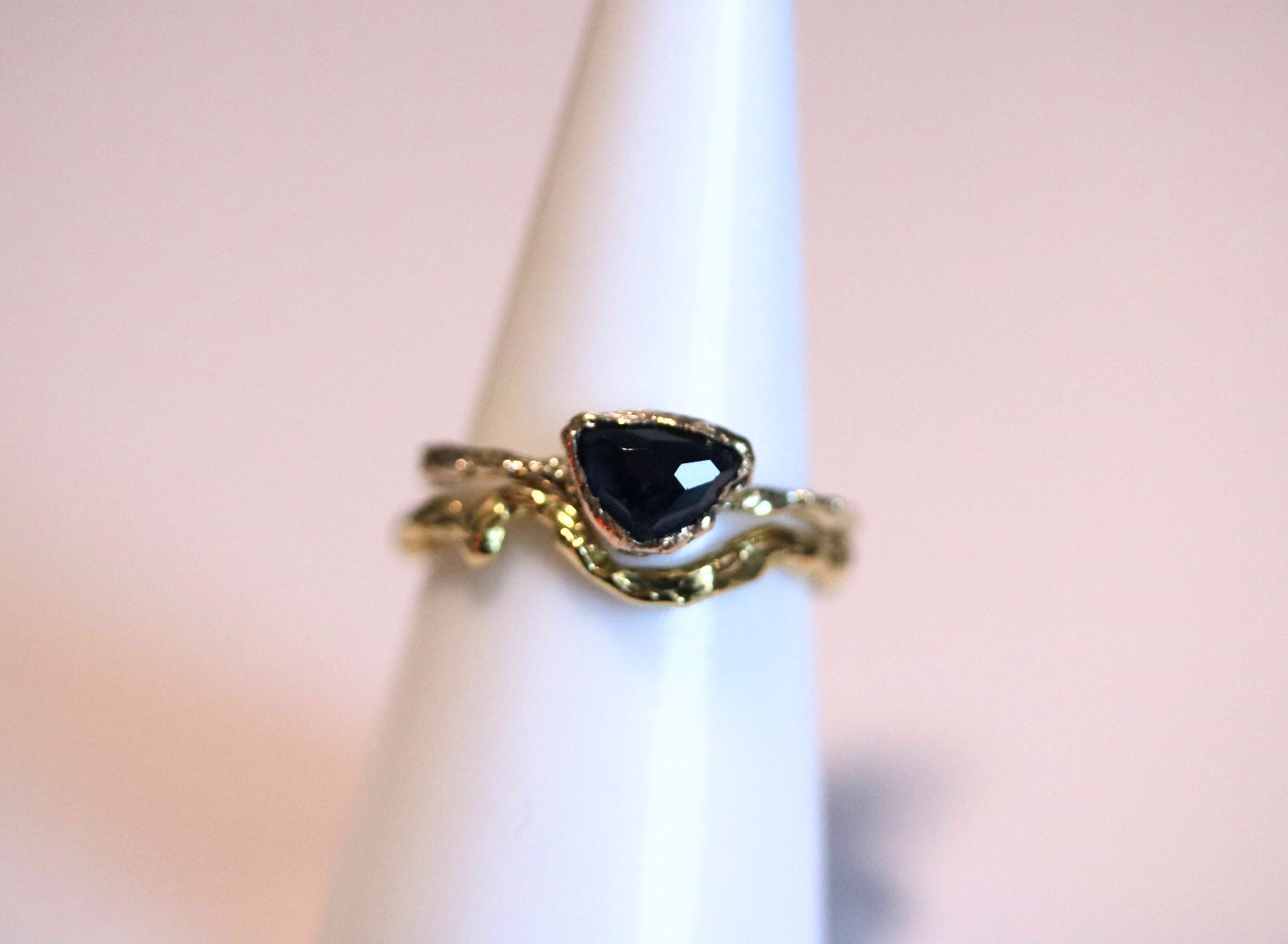stackable tourmaline gold ring