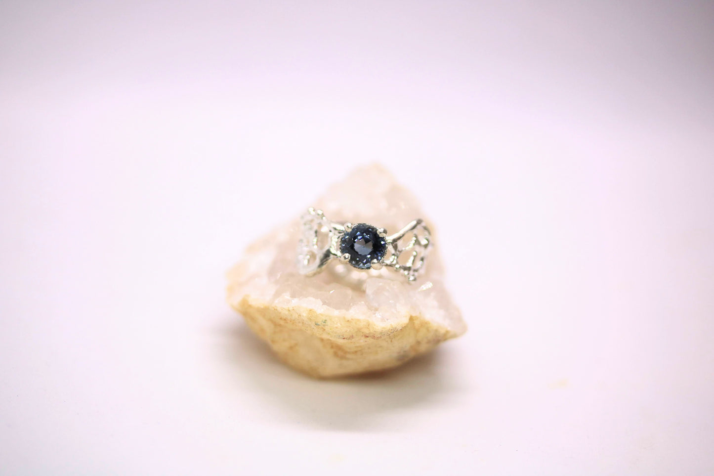 Blue Spinel Asatsuyu Jukai Ring