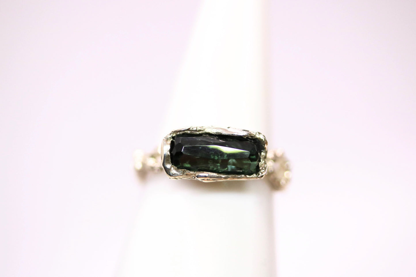 green moss tourmaline ring