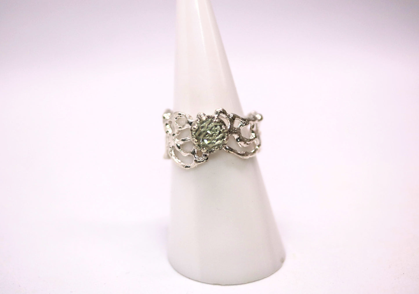 green amethyst ring