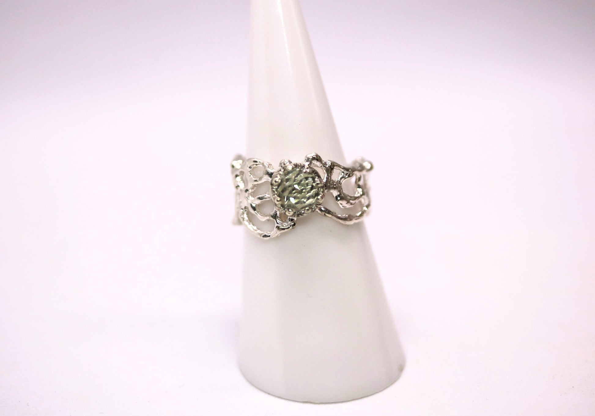 green amethyst ring