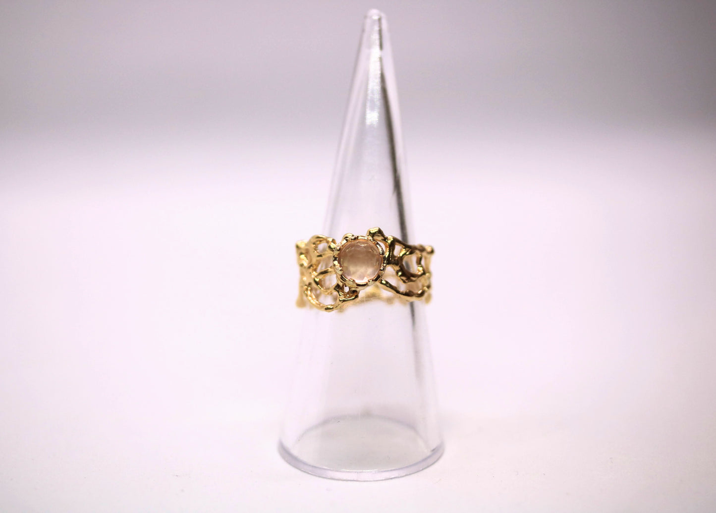 Rose Quartz Komorebi Jukai Ring