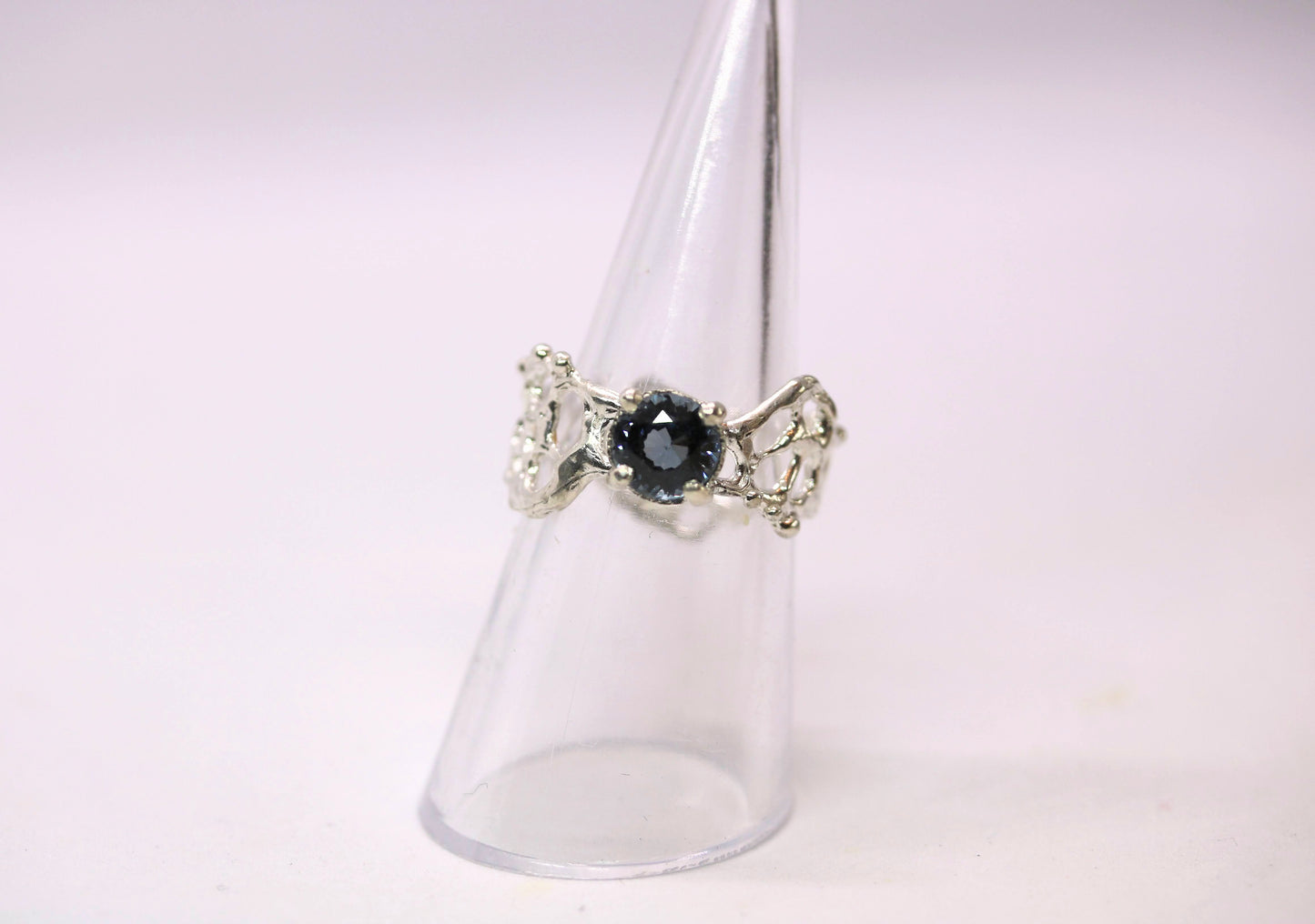 Blue Spinel Asatsuyu Jukai Ring