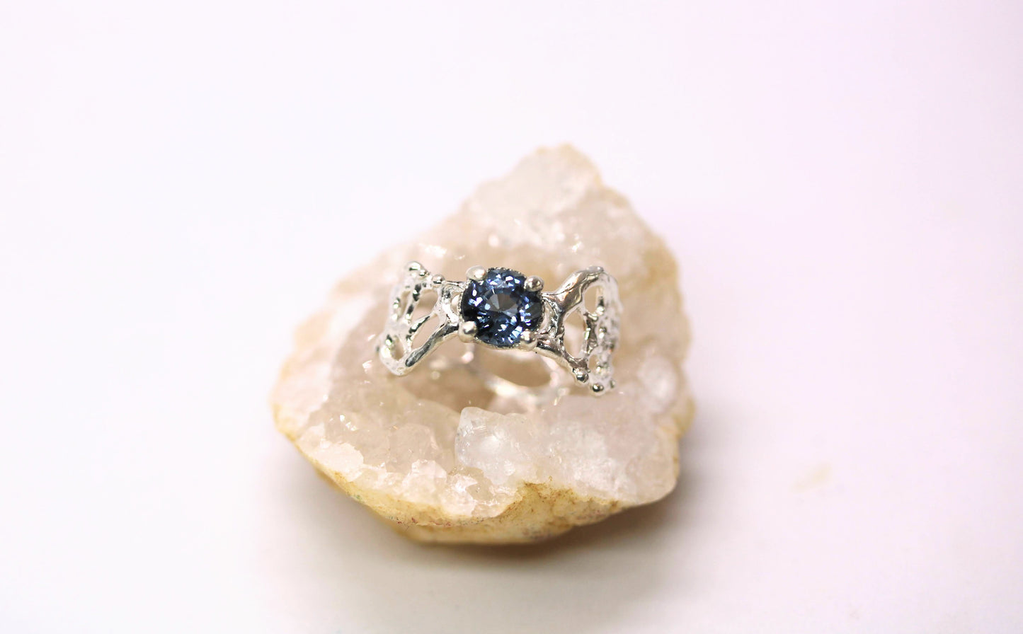 Blue Spinel Asatsuyu Jukai Ring
