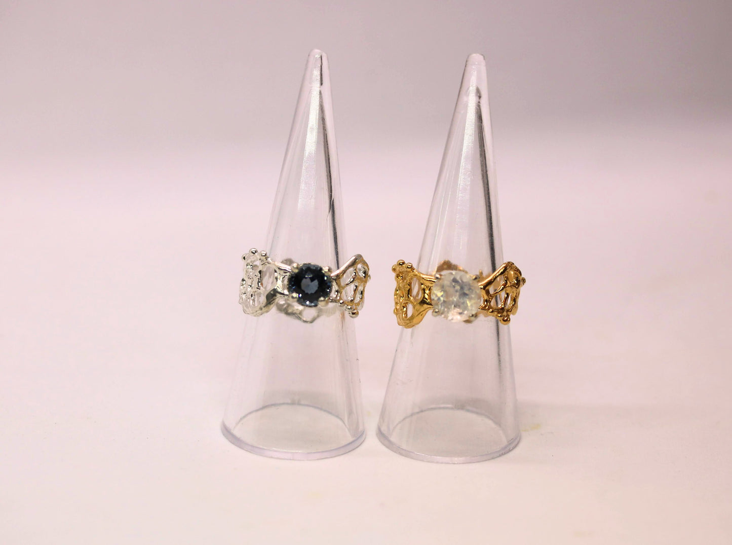 Blue Spinel Asatsuyu Jukai Ring