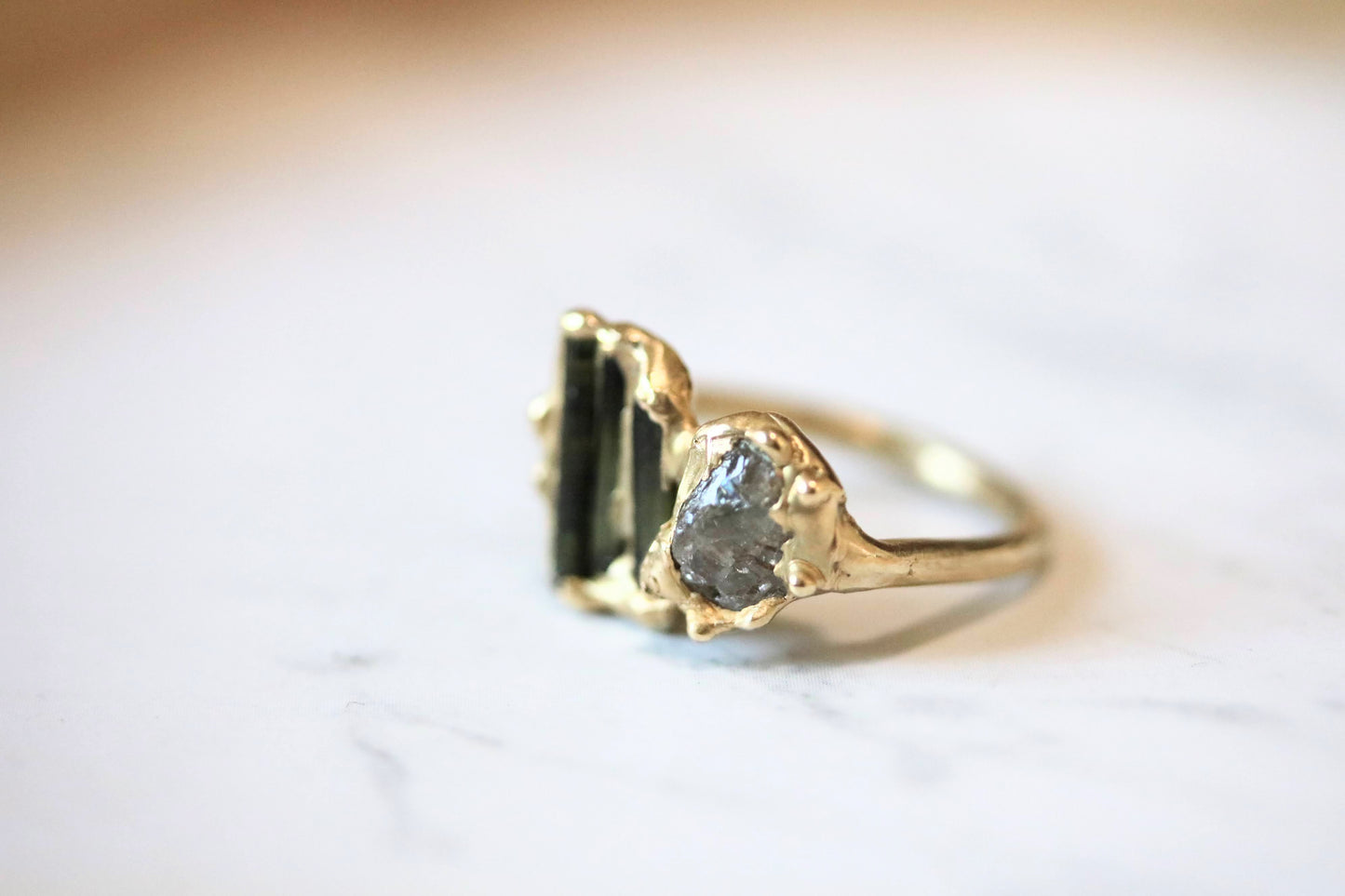 Tourmaline and Sapphire Ring