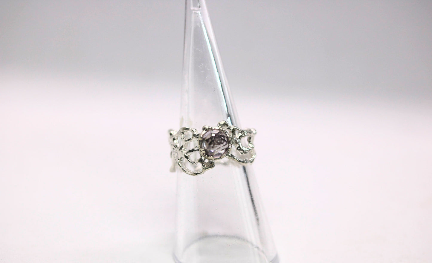 pink amethyst silver