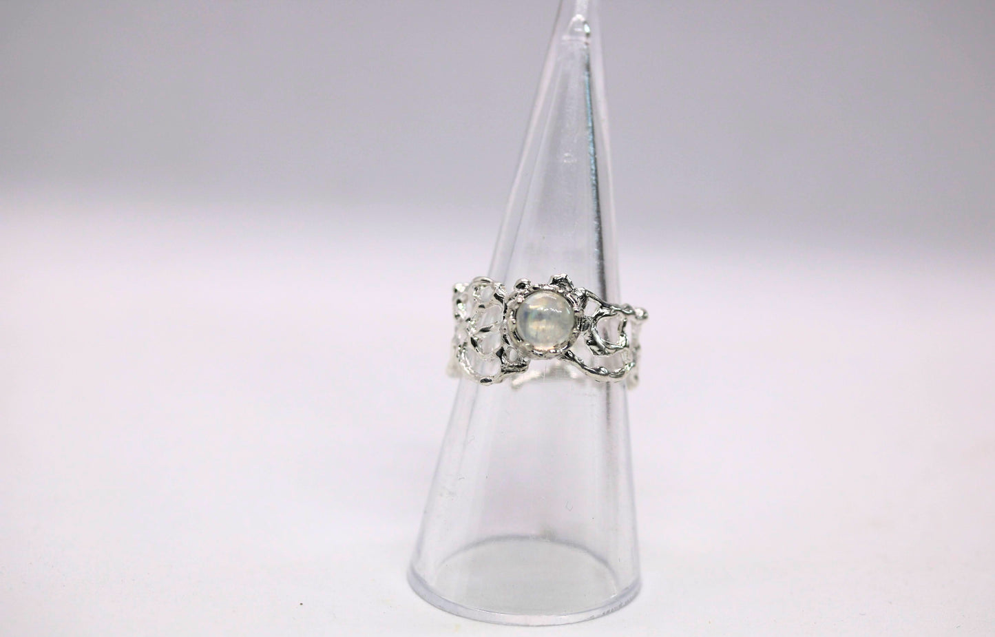 moonstone silver jukai ring