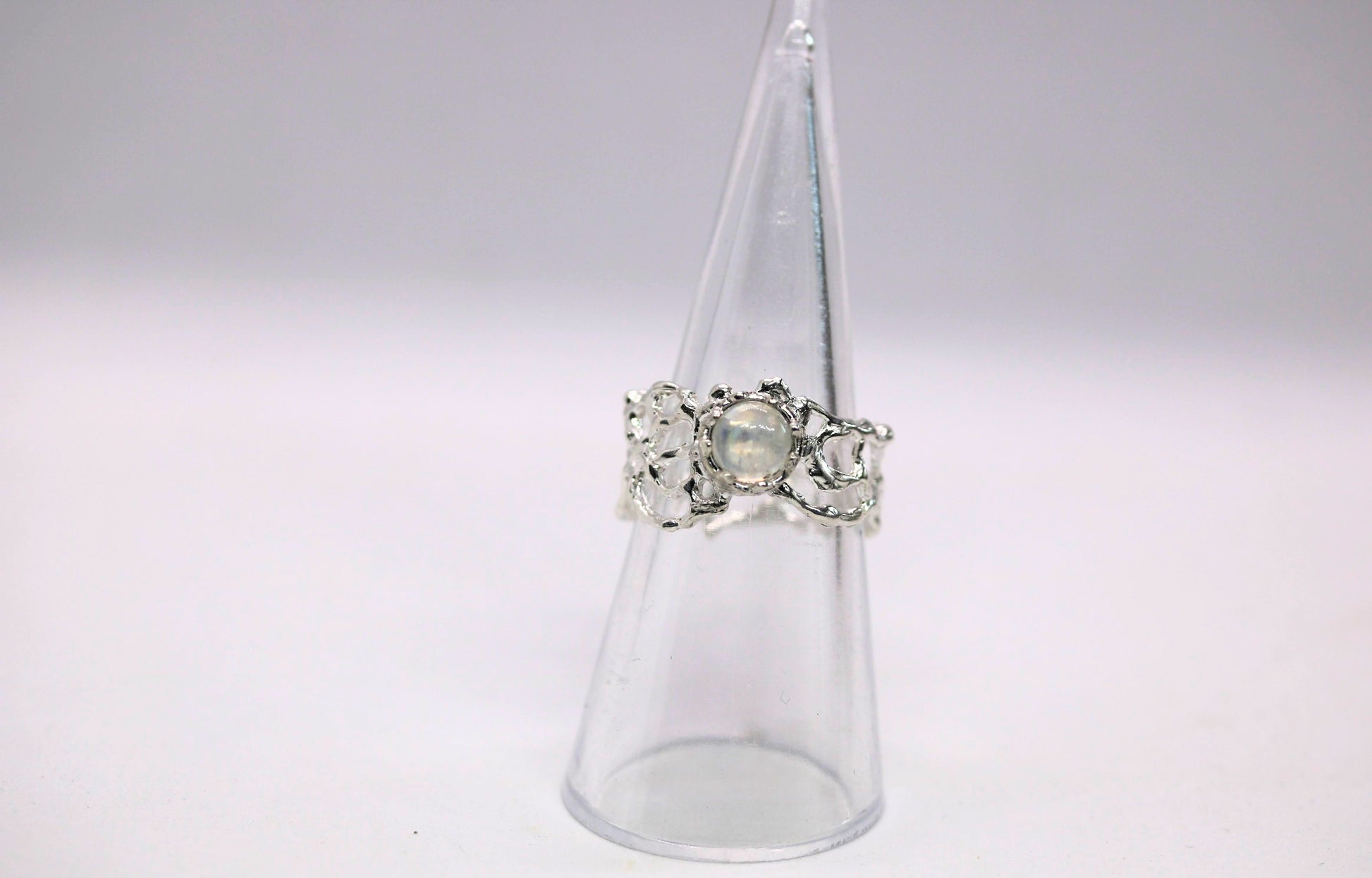 moonstone silver jukai ring