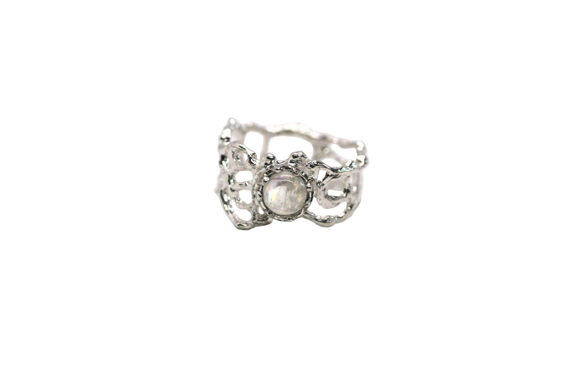 rainbow moonstone statement ring