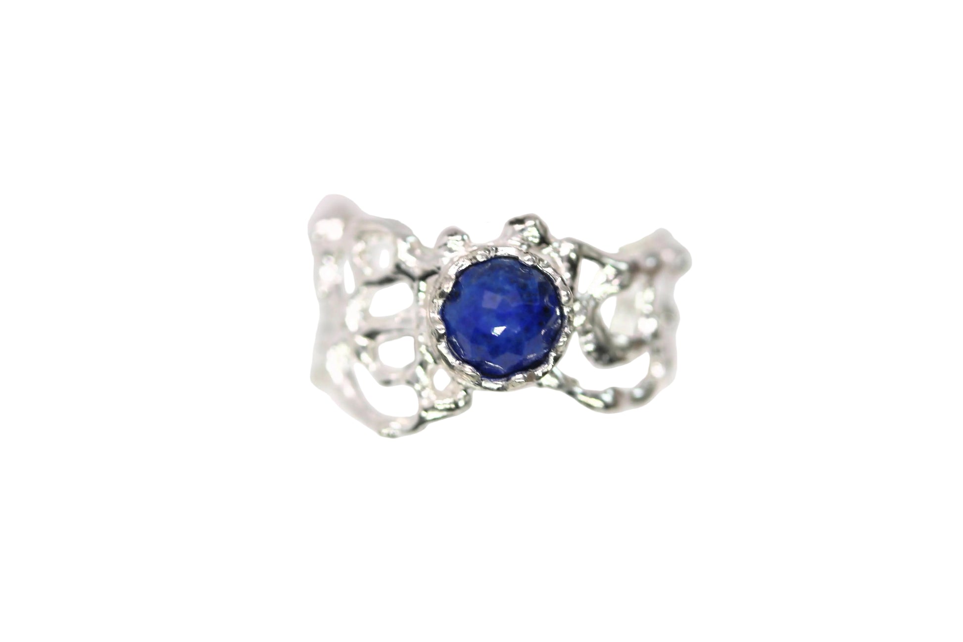 lapis lazuli silver statement ring