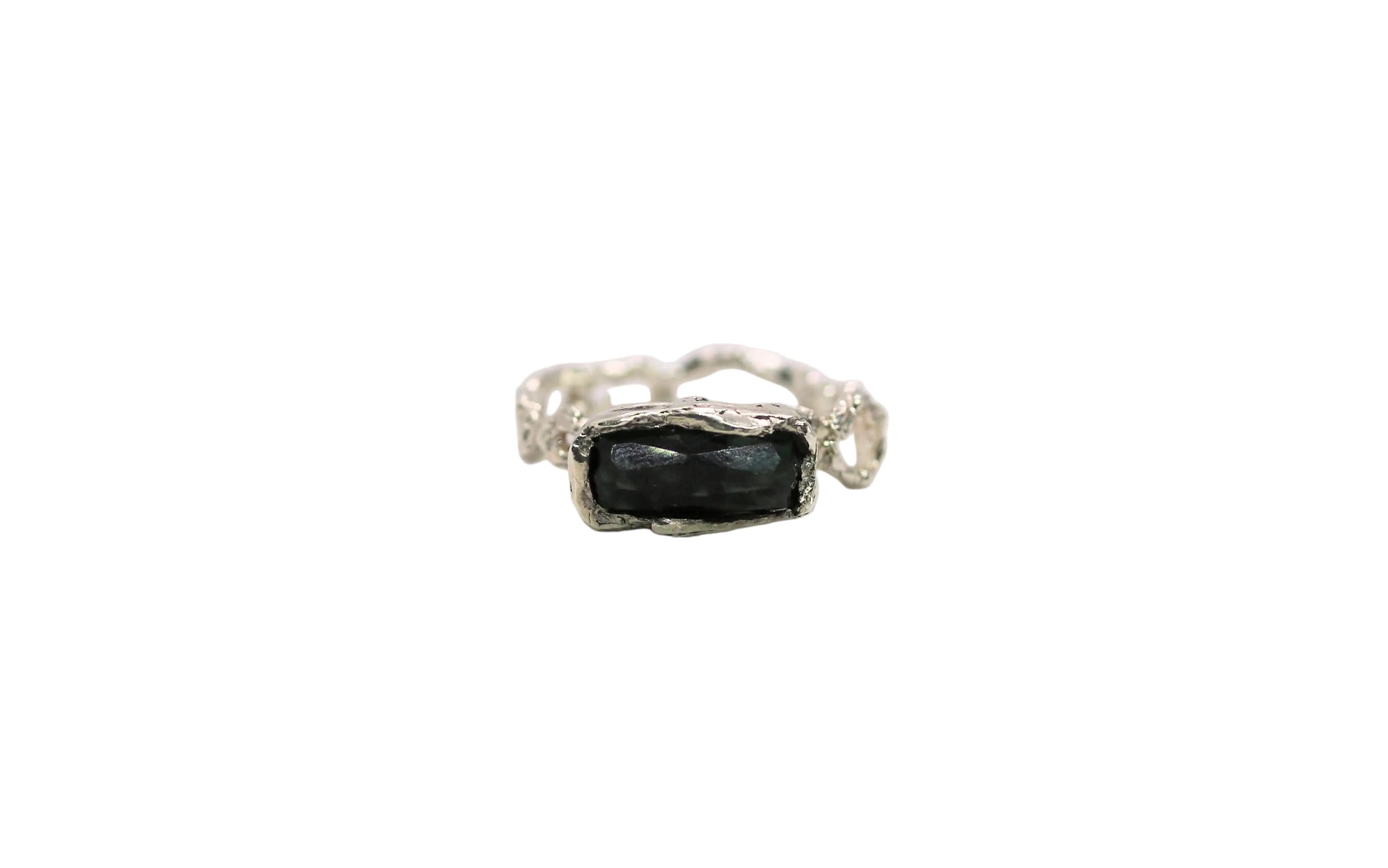 green tourmaline silver ring