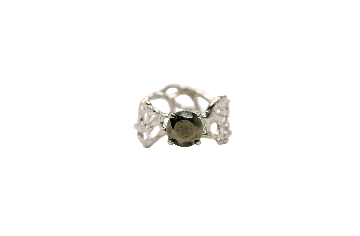 pyrite silver ring