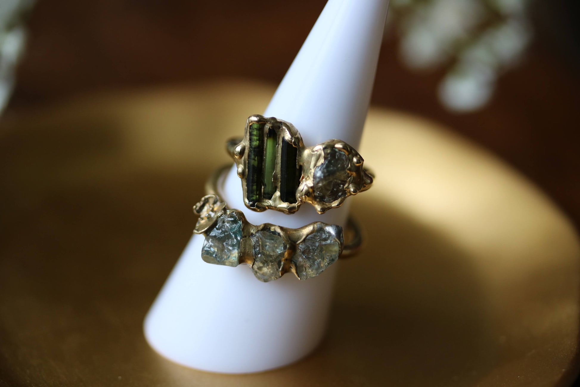 STACKABLE SAPPHIRE TOURMALINE RING