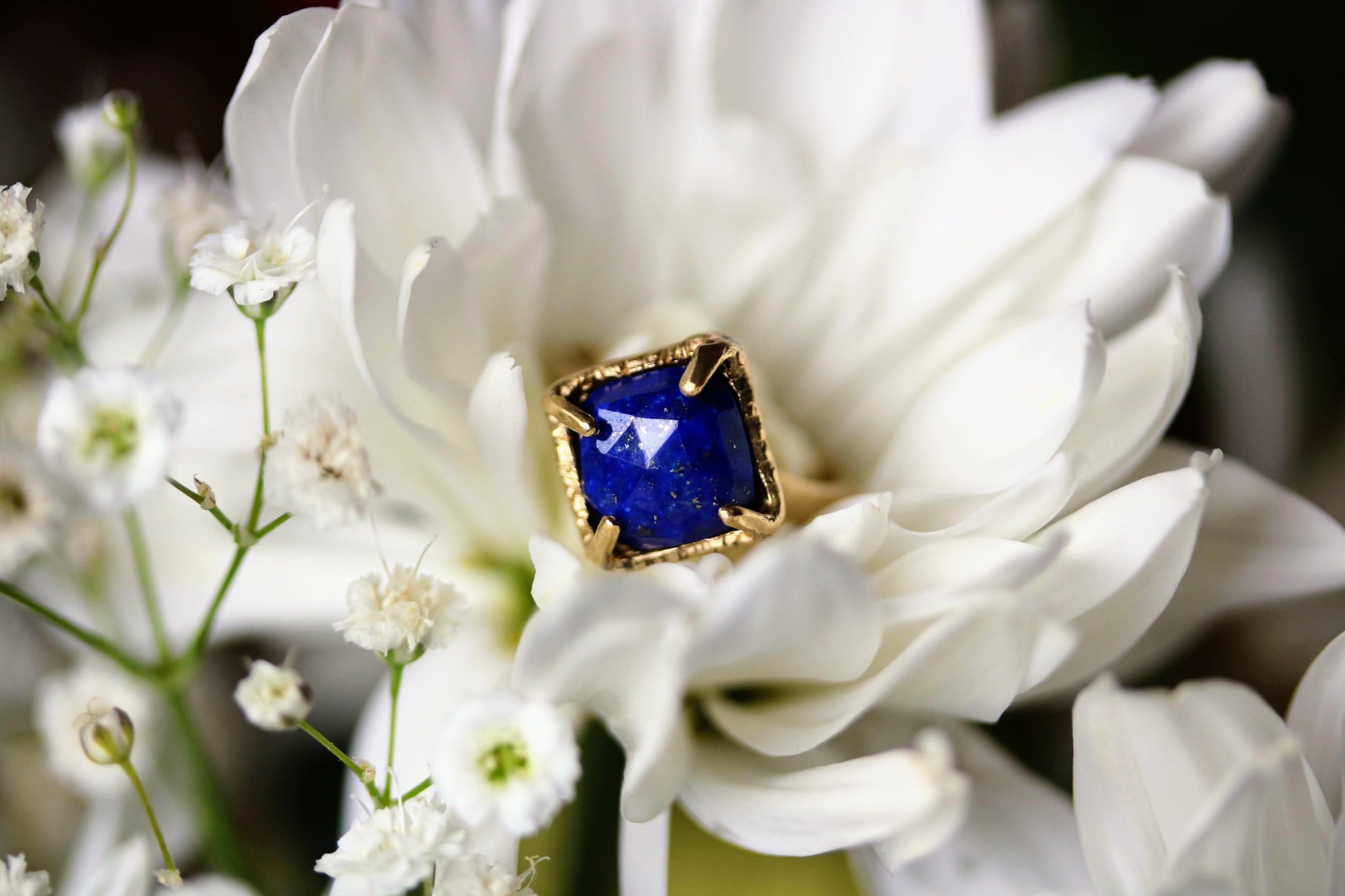 lapis lazuli statement ring