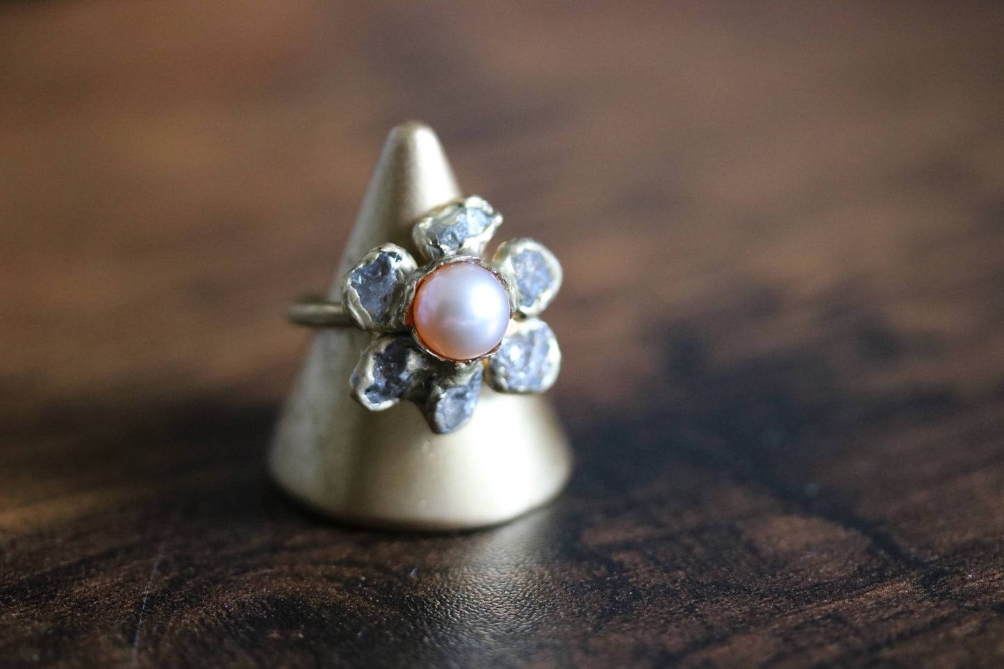 sapphire flower ring