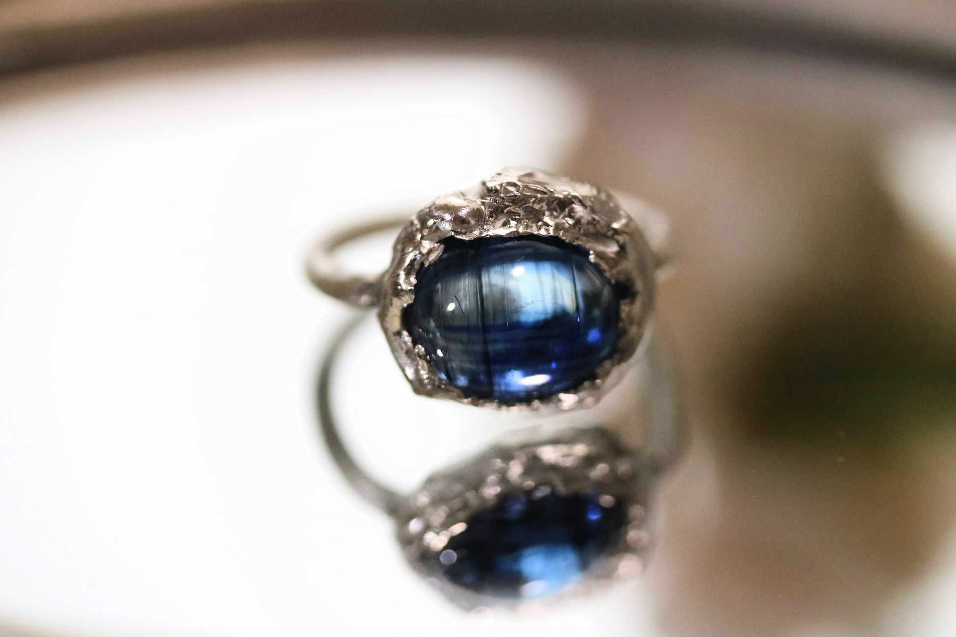one of a kind kyanite ring