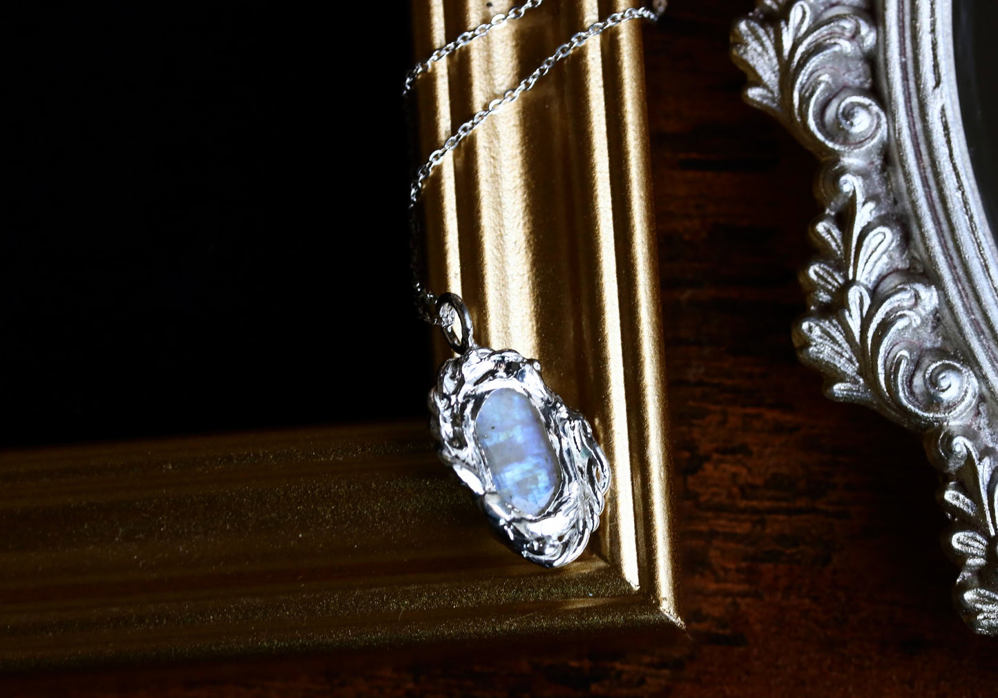 bluemoon silver moonstone necklace