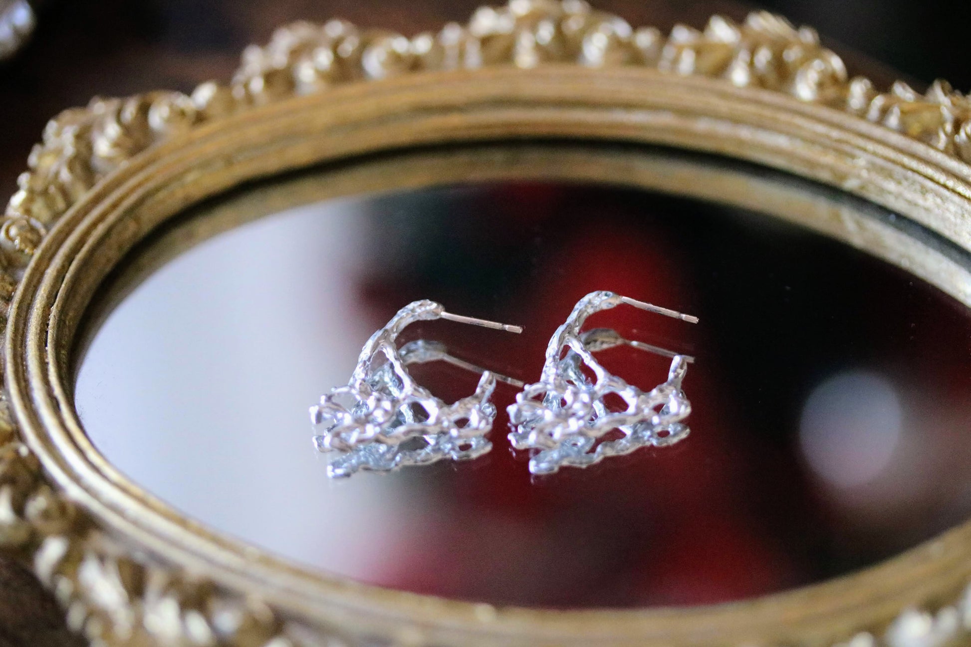 silver earrings