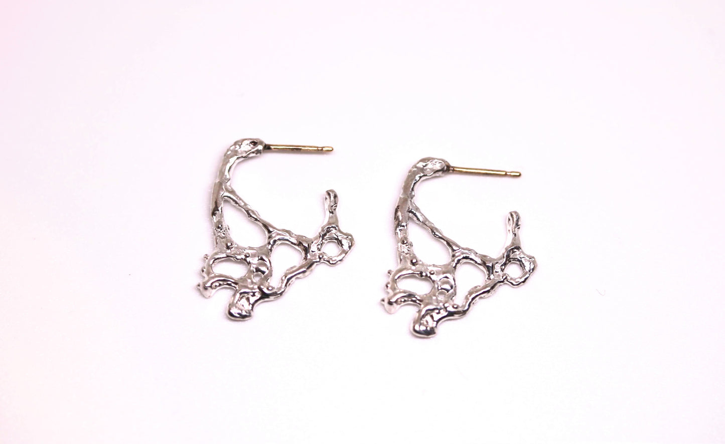 frill silver earrings