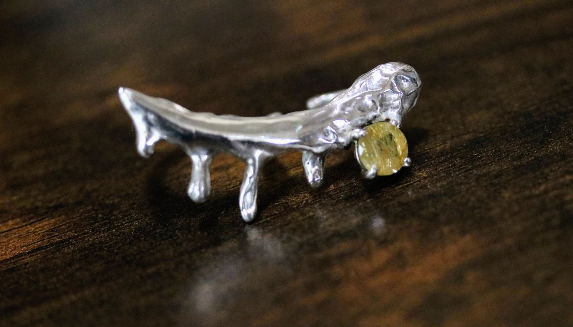 rutilated quartz ring