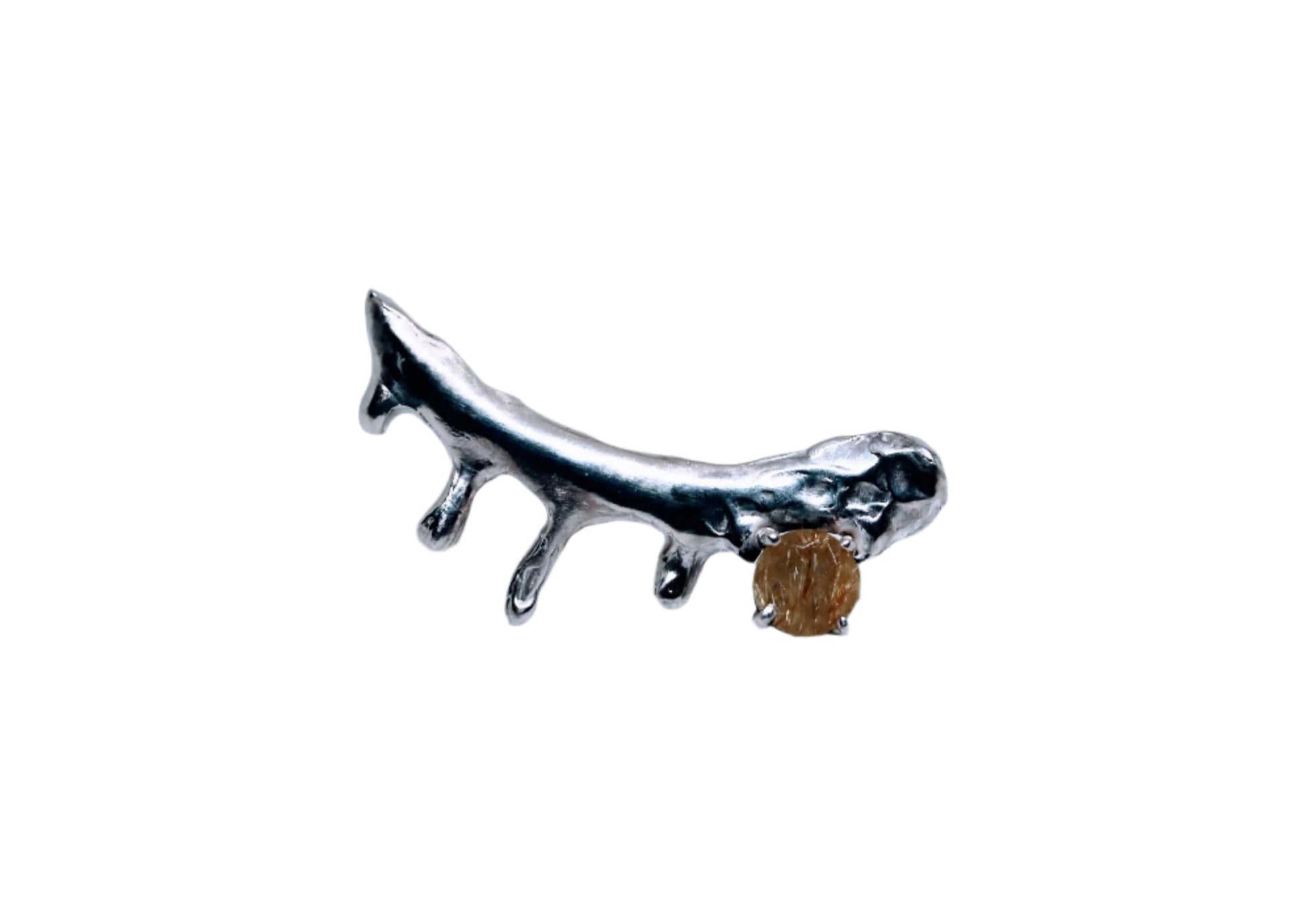 one of a kind statement double finger ring