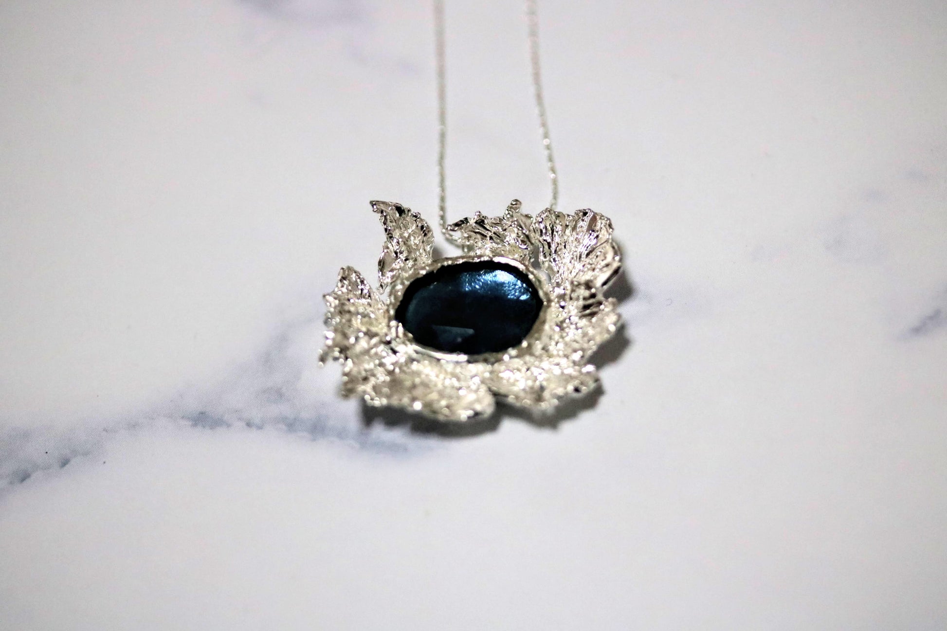 blue stone pendant necklace