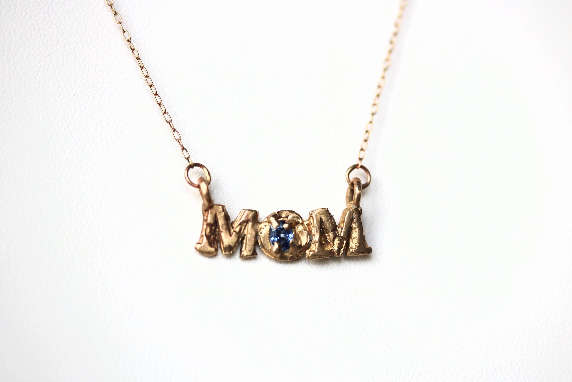 blue sapphire mom necklace