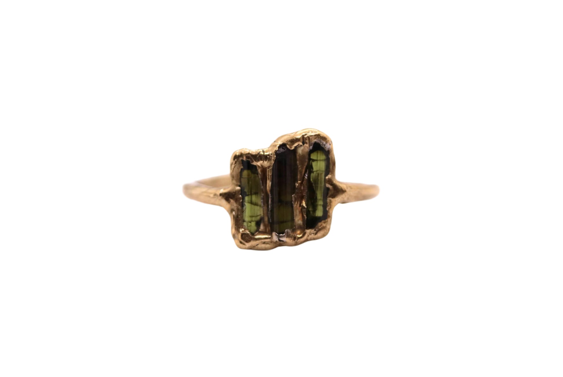 raw tourmaline ring