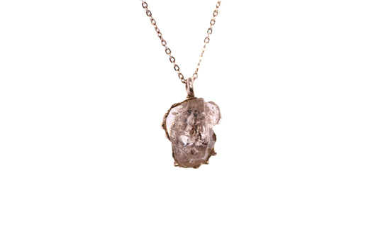 herkimer diamond with a baby crystal necklace
